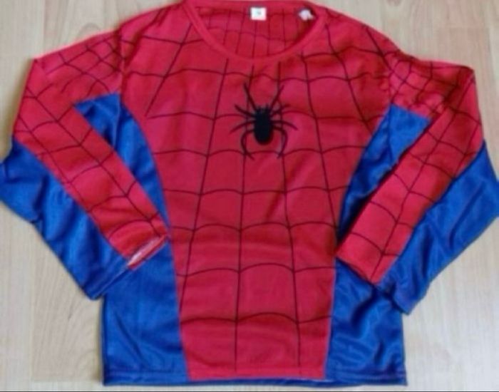 Déguisement Spiderman bleu et rouge 5-6ans - photo numéro 2