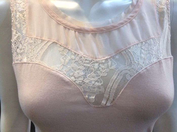 Débardeur motif dentelle rose pâle H&M - photo numéro 3