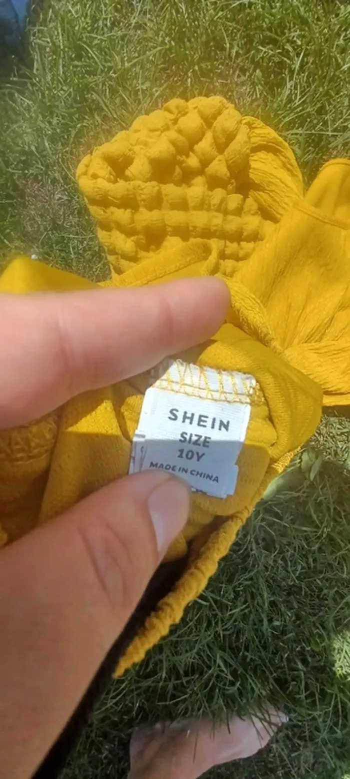 Robe jaune moutardes shein 10 ans - photo numéro 4