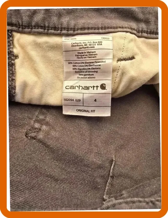 Short Carhartt original fit 32/4 gris femme women SHO087 - photo numéro 6