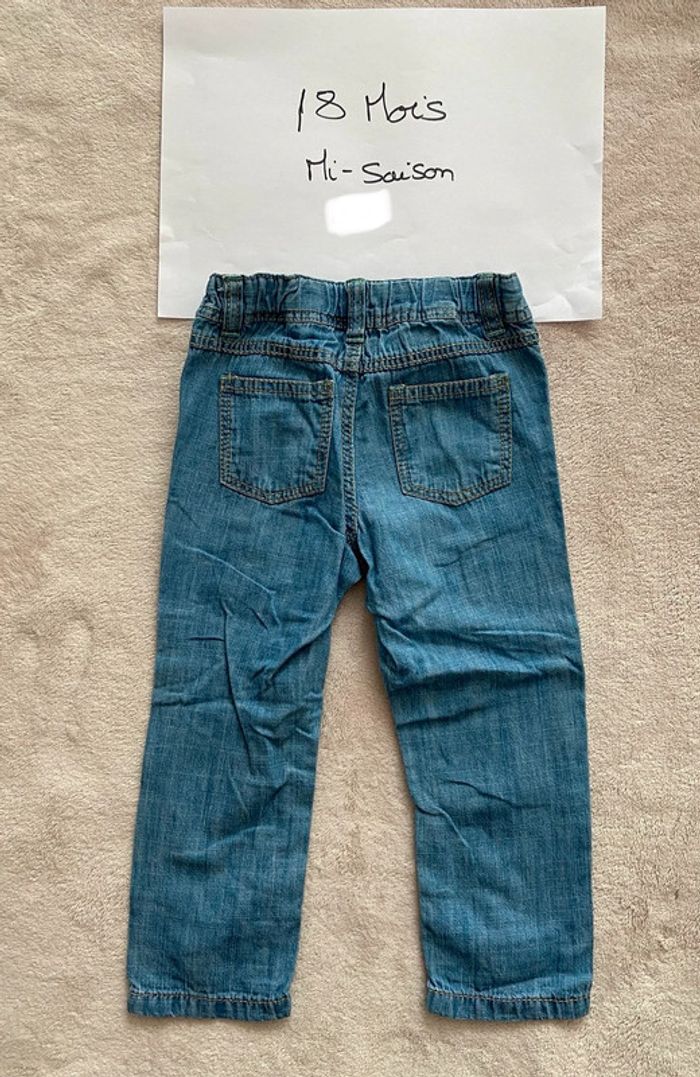 Lot 3 pantalons jeans légers - Creeks, Kimbaloo, In extenso - 18 mois - TBE - photo numéro 5