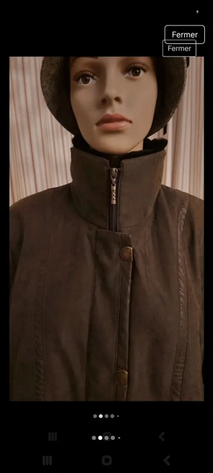 Manteau doudounne Marron Lebek fr be 42 - photo numéro 2