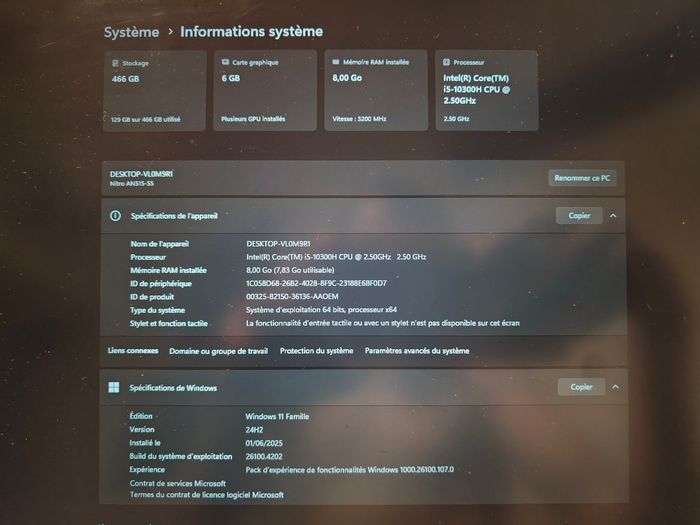 Acer nitro 5 - photo numéro 8