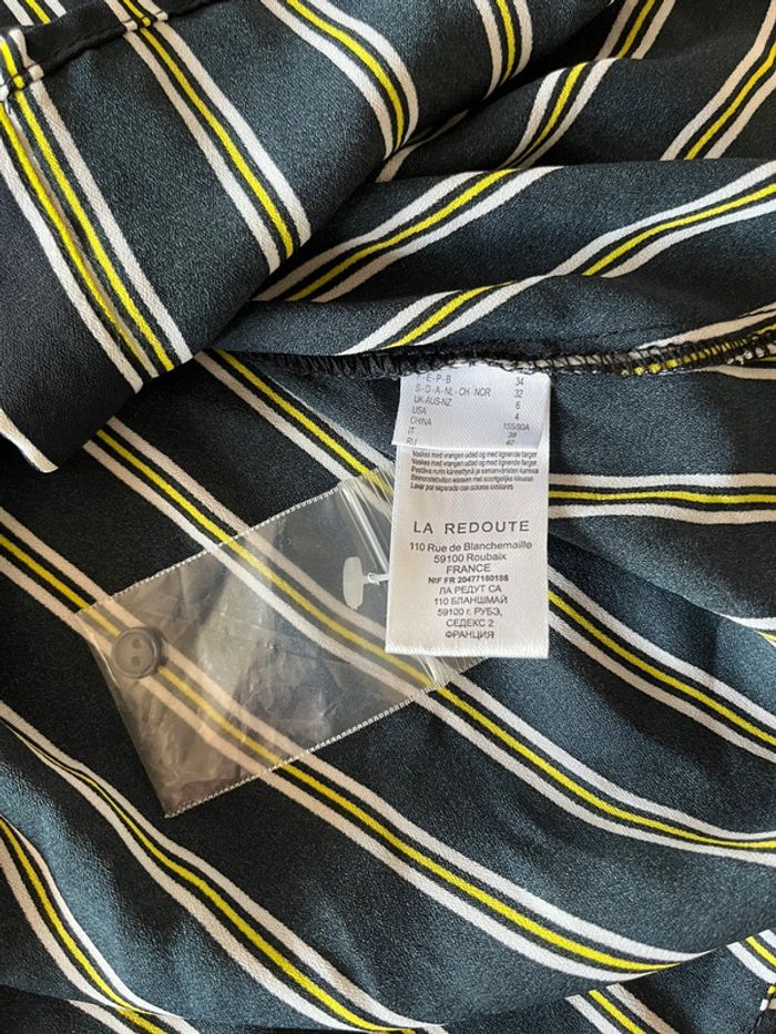 Chemise chemisier neuf manches longues fluide rayée La Redoute – Taille 34/36 - photo numéro 5