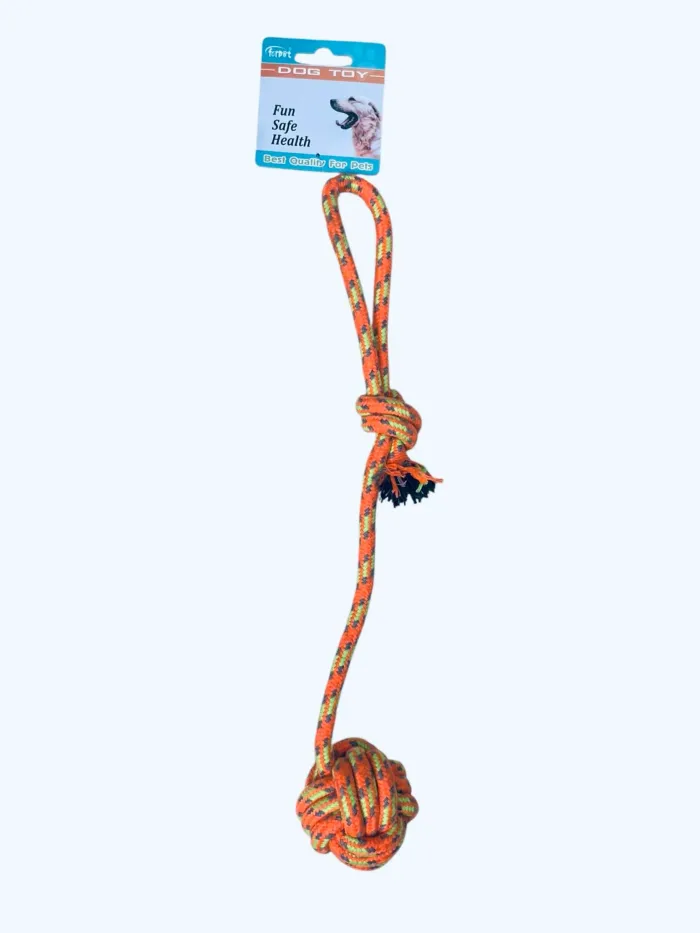 Corde Jouet pour chien ForPet – Orange fluo – 41 cm Neuf