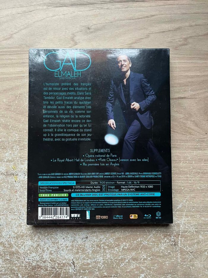 Blu-ray du spectacle de Gad Elmaleh sans tambour - photo numéro 2