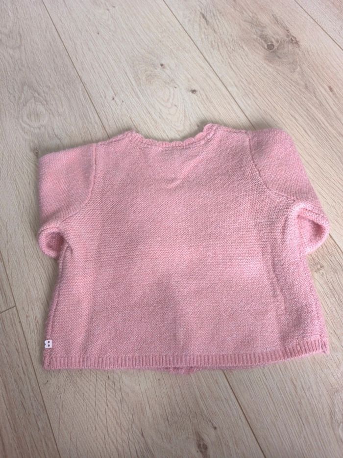 Gilet maille tricot irisé rose fille Obaïbi - 18 mois 80cm - photo numéro 5