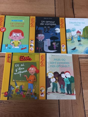 Lot 5 livres premières lectures cp tu lis je lis