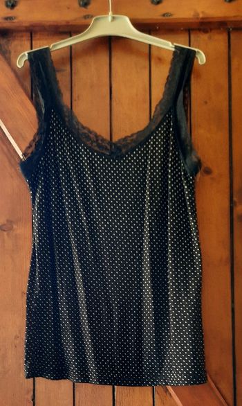 Liquette noire à pois blancs Urban by Gemo, taille 40