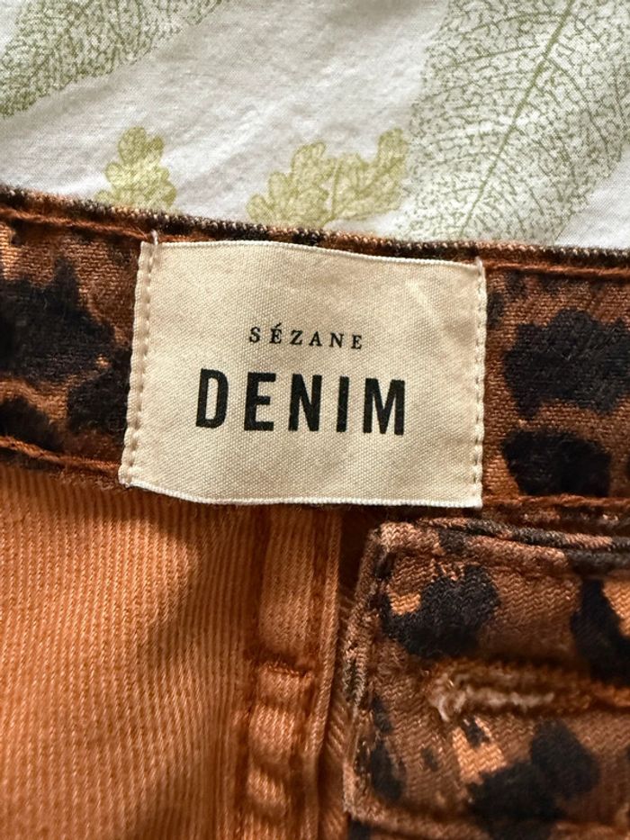 Pantalon jean léopard Sézane taille 29 fuselé - photo numéro 9
