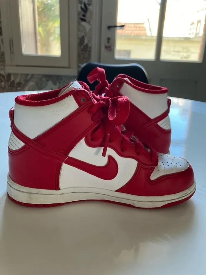 Basket Nike Dunk haute rouges pour enfant - photo numéro 4