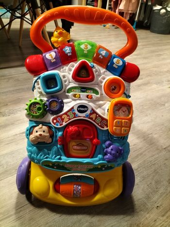 Super trotteur parlant 2 en 1 orange