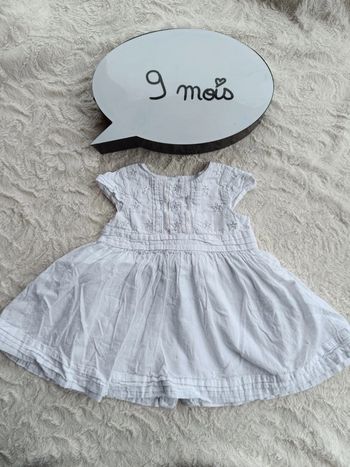 Robe de cérémonie fête anniversaire mariage Noël baptême Fille 9 mois Étoile Dpam