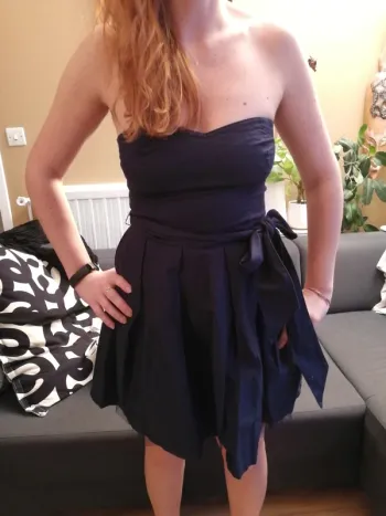 Robe bustier bleu marine