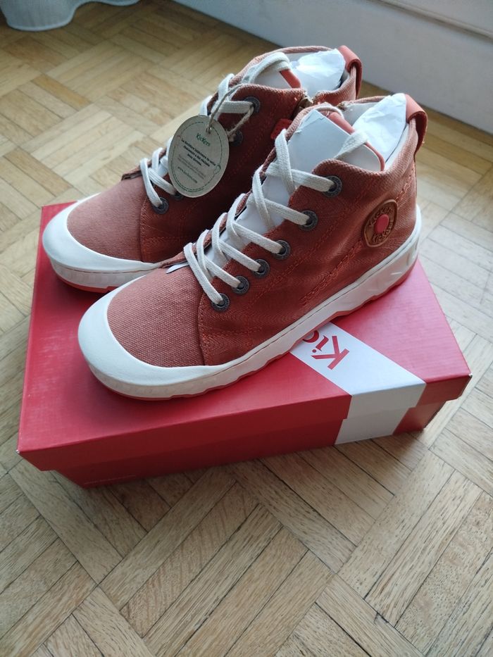 Sneakers Haut Kickrup Camel garçon Kickers 35
