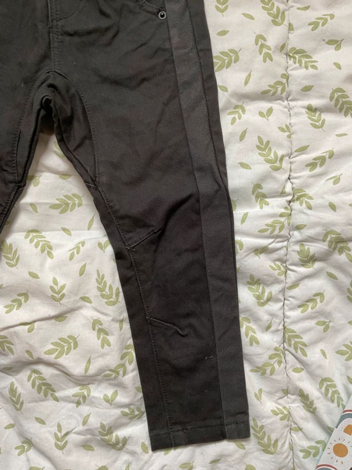 pantalon slim gris et noir taille réglable 3 ans kiabi - photo numéro 4