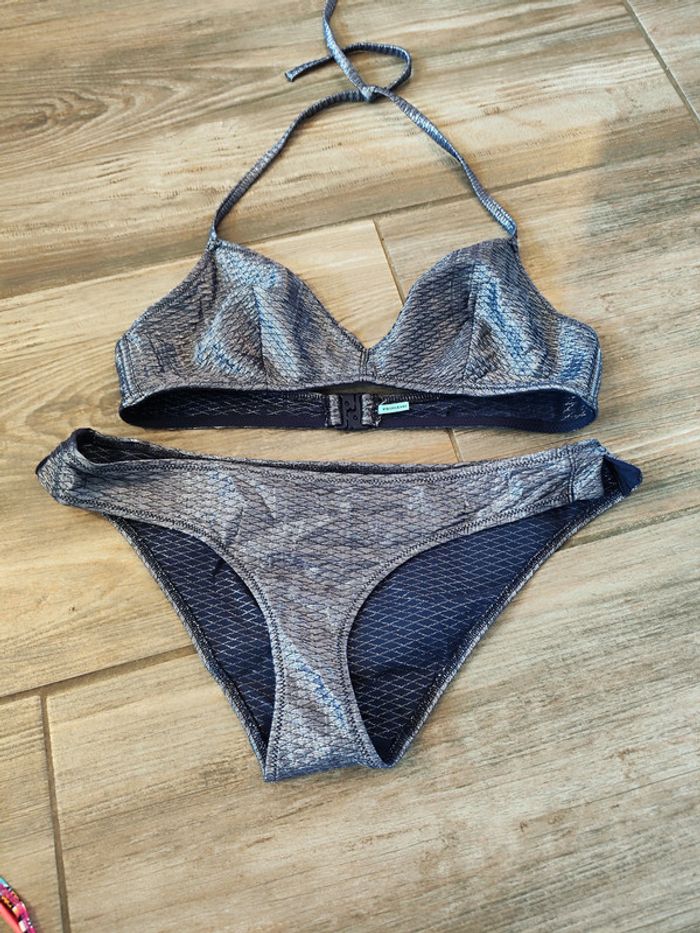 Maillot de bain deux pièces violet scintillant Princesse tam-Tam Taille 42