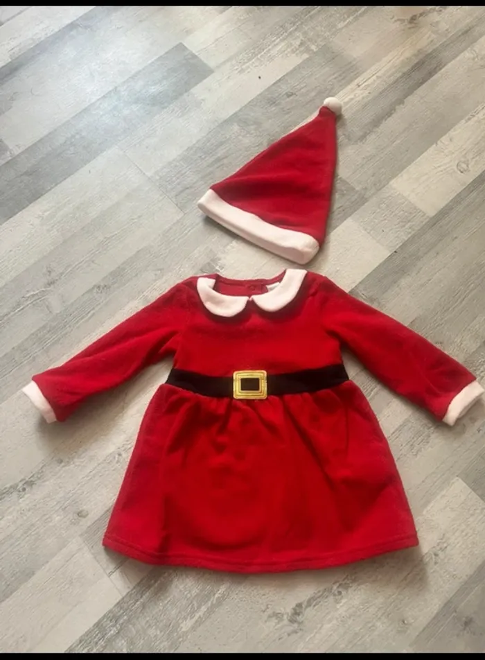 Ensemble Noël robe+bonnet 6-12 mois 🎅🏼