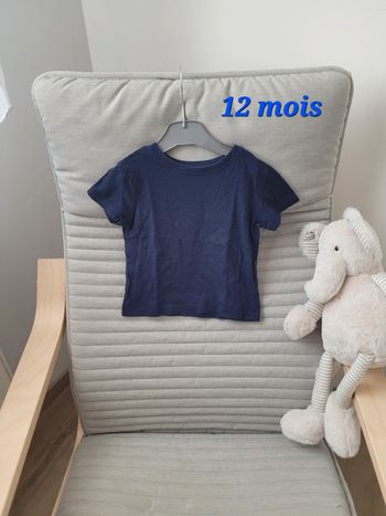 Tee shirt bleu 12-18 mois