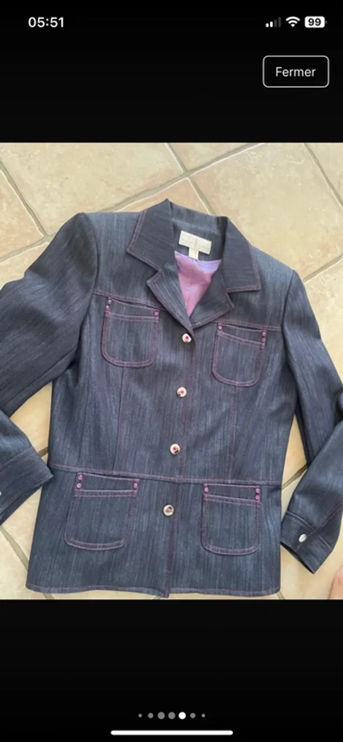 💎Petite pépite, magnifique blazer en 38 de la prestigieuse marque Un jour Ailleurs excellent état - photo numéro 10