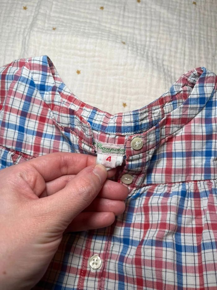 Blouse à carreaux Bonpoint 4 ans - photo numéro 3