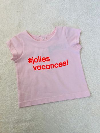 T-shirt Jacadi rose 6 mois
