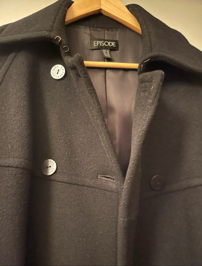 🖤 Manteau noir Episode – Taille 38 – 100% laine – Neuf - photo numéro 4