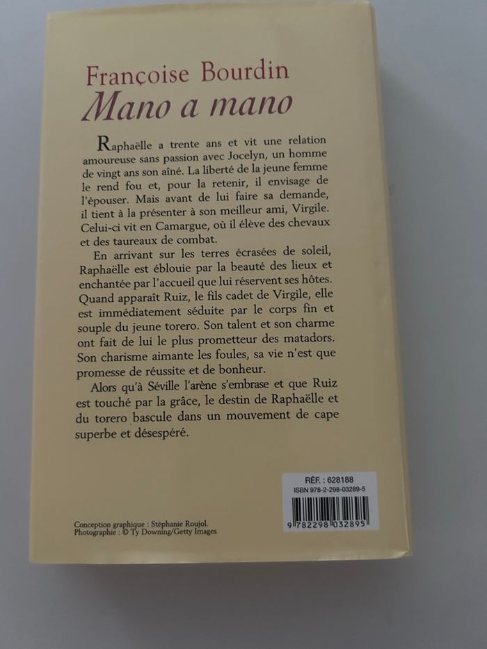 Livre Mano à Mano Françoise Bourdin - photo numéro 3