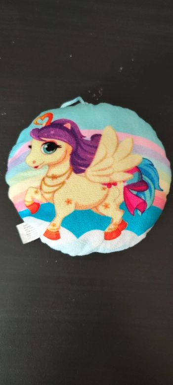 Mini coussin peluche licorne
