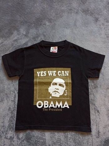 Tee shirt 4 ans Obama (écrit 2/4 ans)