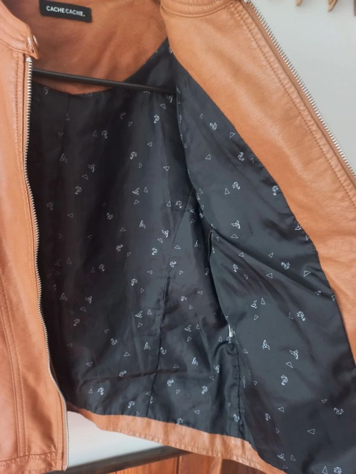 Veste droite zippée beige - photo numéro 8