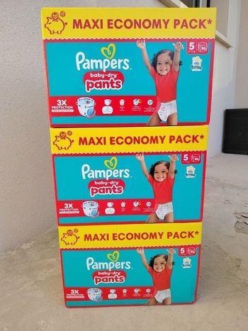 Lot de 3 cartons Pampers Baby Dry Pants Taille 5