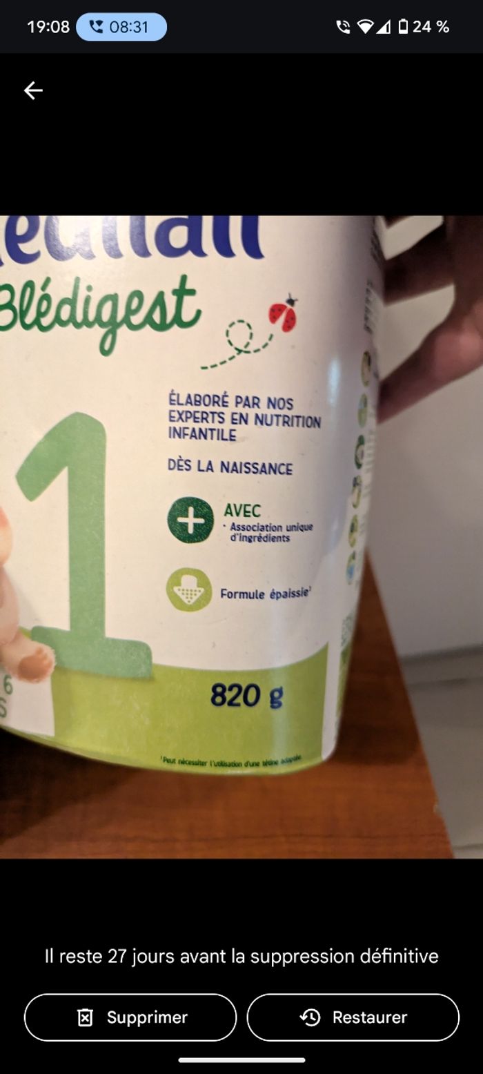 Bledigest lait épaissi  1er âge - photo numéro 2