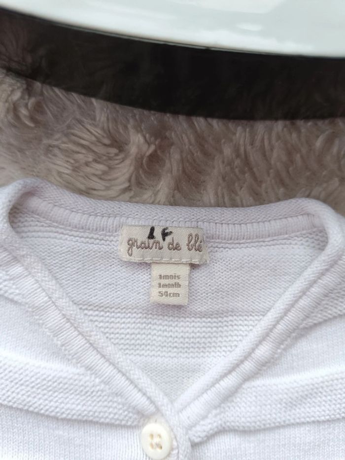 Gilet Fille 1 mois Grain de blé 100% coton - photo numéro 5