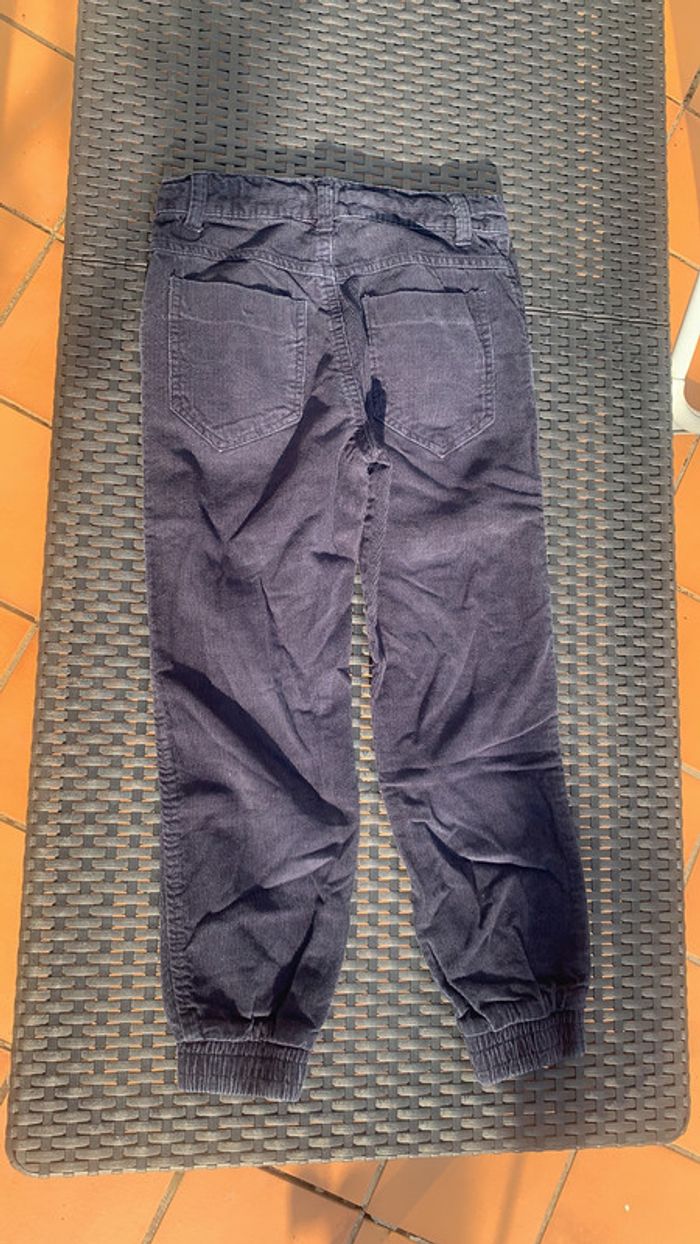 Pantalon velour bleu 10 ans - photo numéro 4