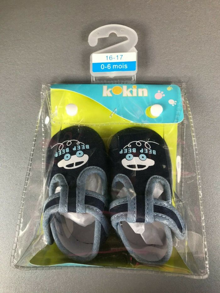 Chaussons bleus Beep Beep Kokin neufs - Pointure 16 - photo numéro 5