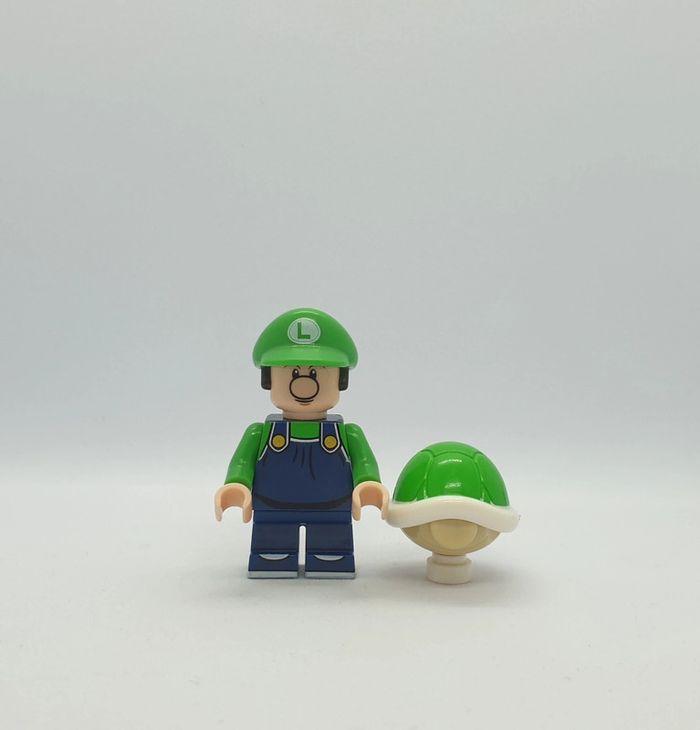🍄 Figurine Super Mario - Bébé Luigi avec une Carapace Verte - (Style Lego) 🍄 - photo numéro 9