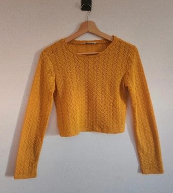 Pull ajouré Zara moutarde – Taille S – Très bon état