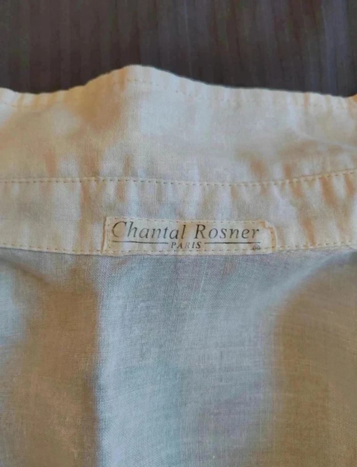 10 € Chemise ramie uni taille 3 vintage - photo numéro 6