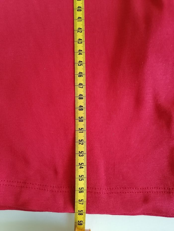 Tee-shirt femme rouge avec  strass rouge - photo numéro 8