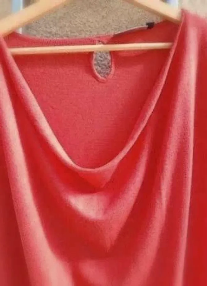 Pull léger corail - Manches courtes - XL - photo numéro 2