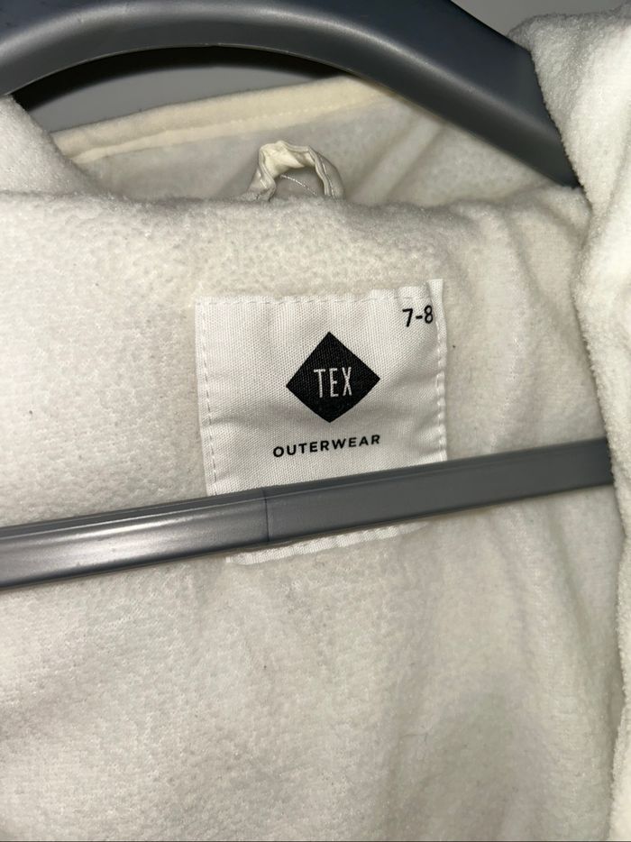 Manteau bien chaud blanc / crème - 7/8 ans - Tex - photo numéro 5