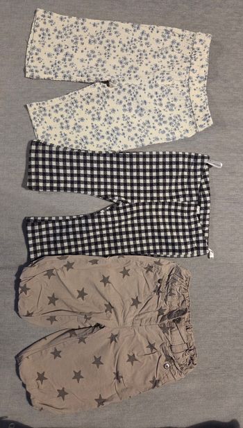 3 pantalons fille 6/9 mois 