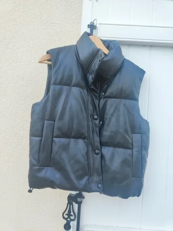 Doudoune simili cuir