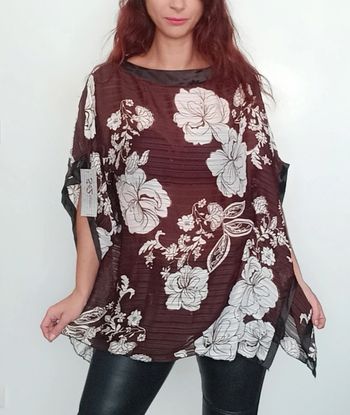 Tunique voile manches papillon neuve TU