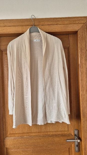 Long cardigan couleur crème Mango taille M