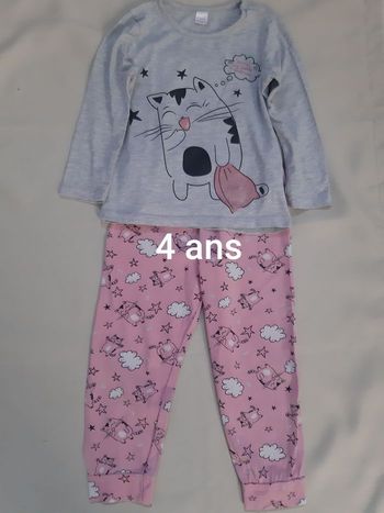 Pyjama léger fille - chat - LC waikiki - 4 ans
