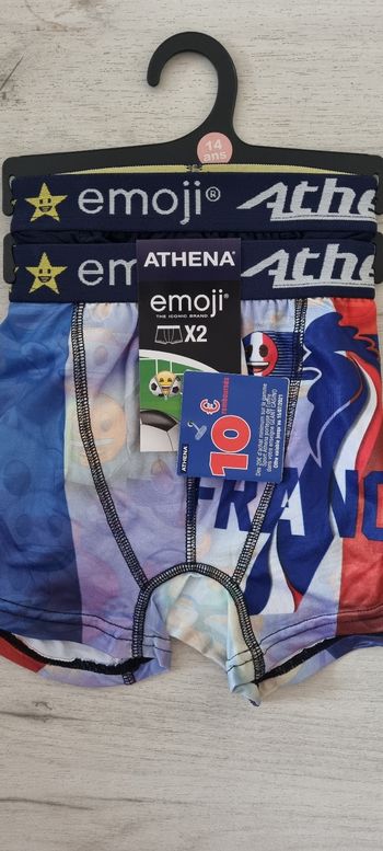 Lot de 2 boxers athena emoji 14 ans