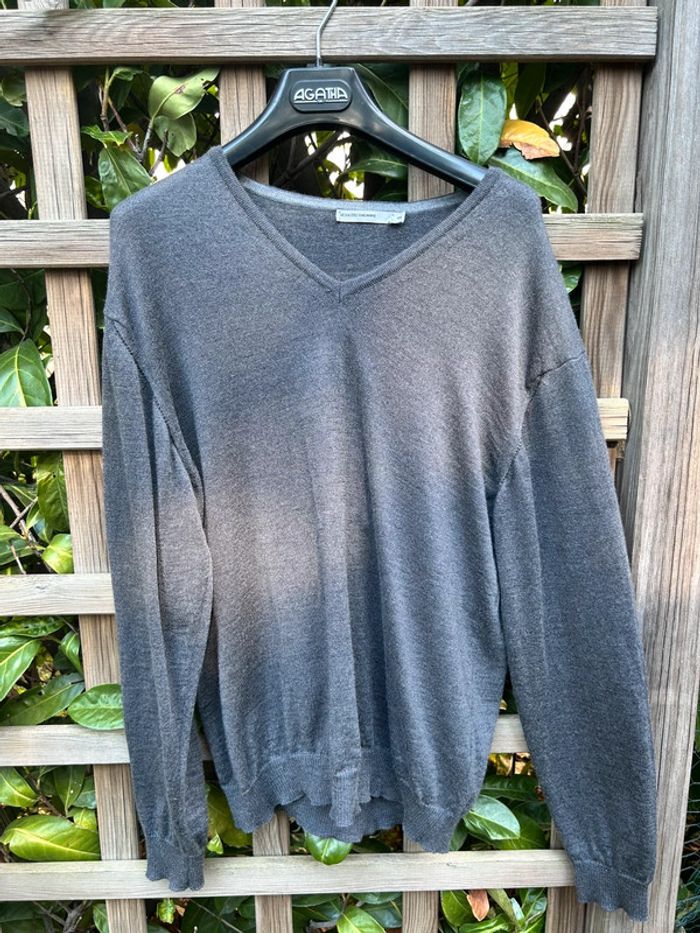 Pull laine gris