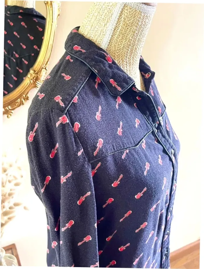 Chemisier Kookai - Taille M - Imprimé Guitares électrique - photo numéro 14